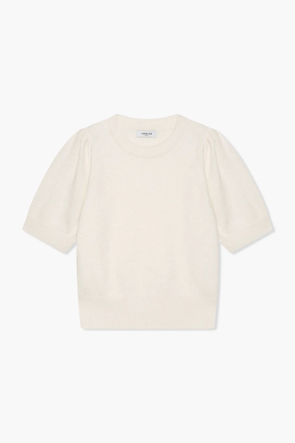 Merino Wollen Truitje Pof Mouw Peyton Off White