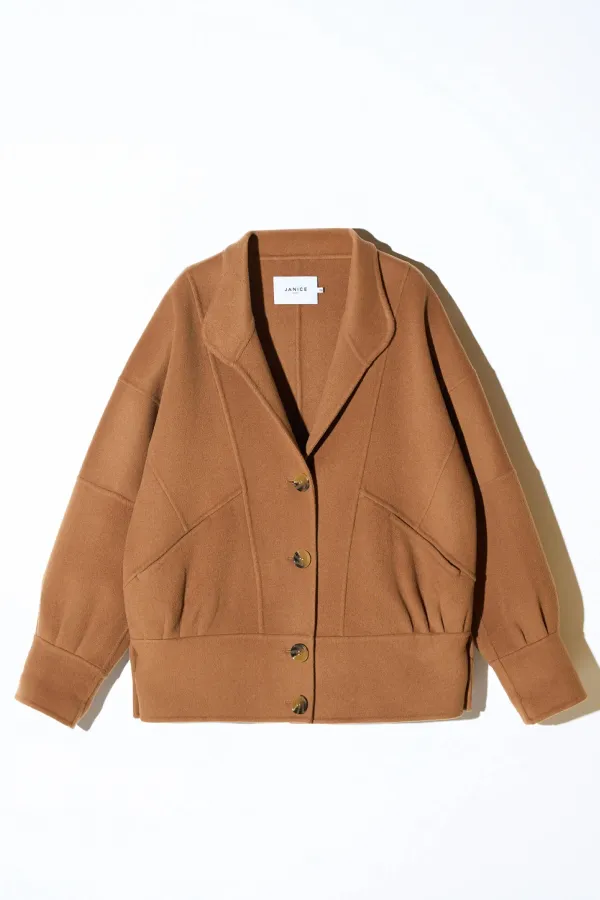 Vintage Cashmere Dames Jas Seth Cognac
