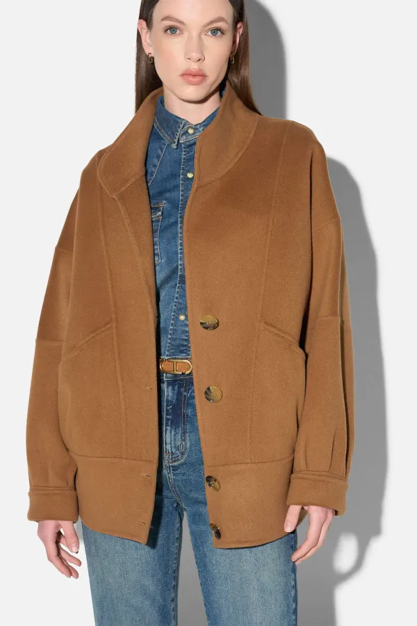 Vintage Cashmere Dames Jas Seth Cognac