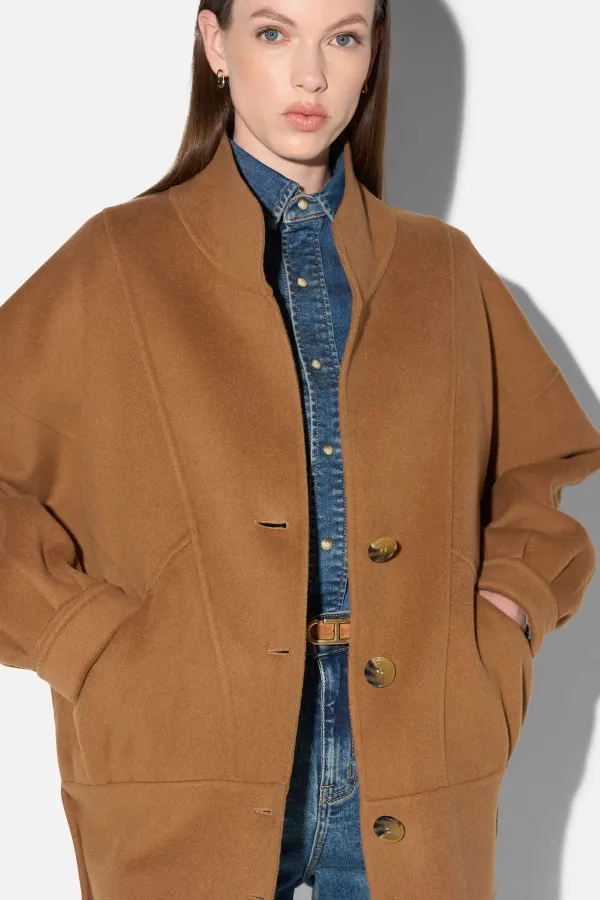 Vintage Cashmere Dames Jas Seth Cognac