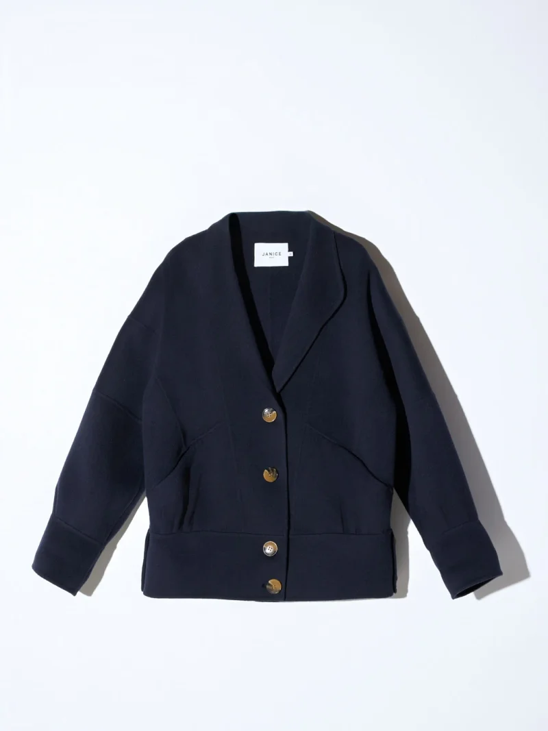Vintage Cashmere Dames Jas Seth Donker Blauw