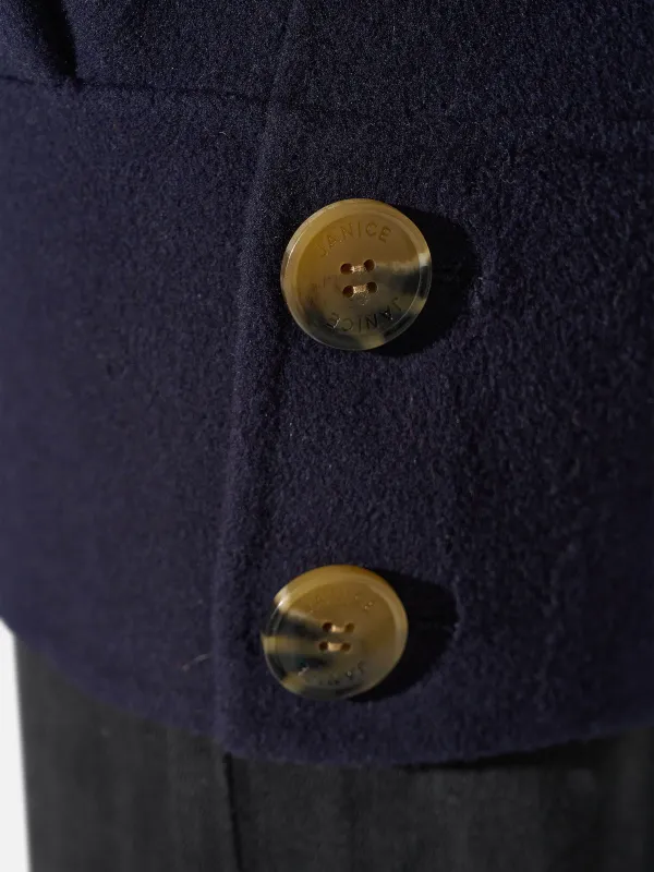 Vintage Cashmere Dames Jas Seth Donker Blauw