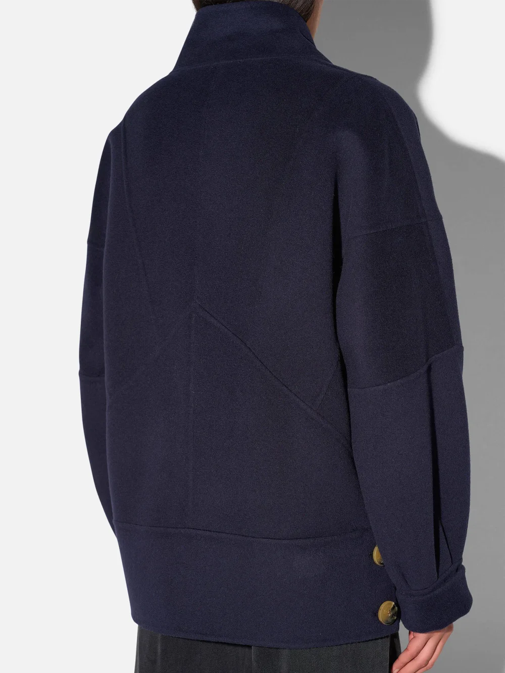 Vintage Cashmere Dames Jas Seth Donker Blauw