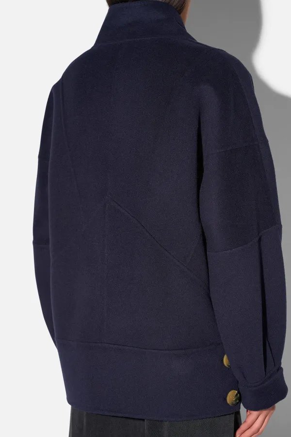 Vintage Cashmere Dames Jas Seth Donker Blauw