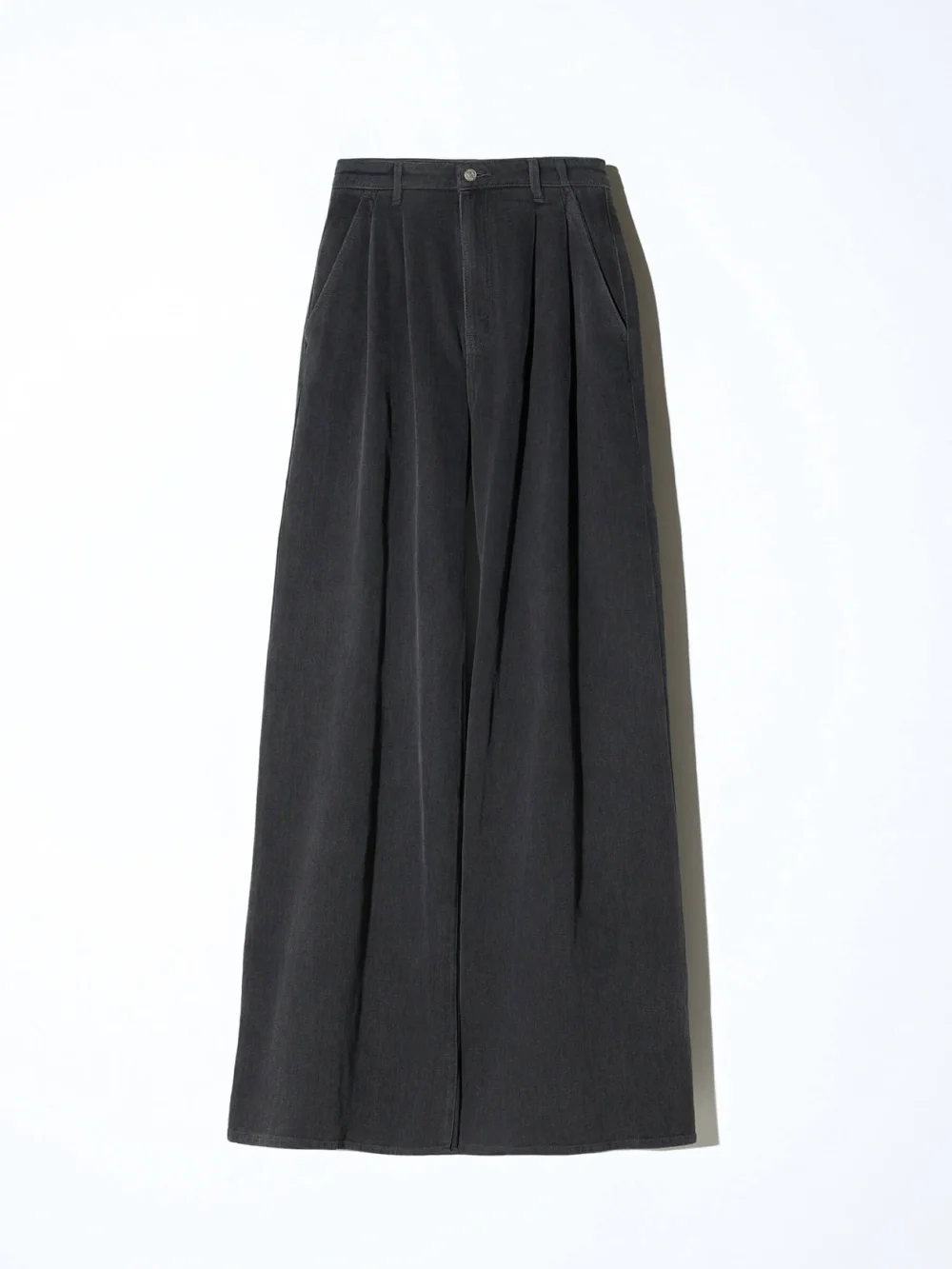 Wide Leg Jeans Stretch High Rise Dollar Zwart 813