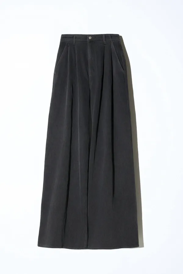 Wide Leg Jeans Stretch High Rise Dollar Zwart 813