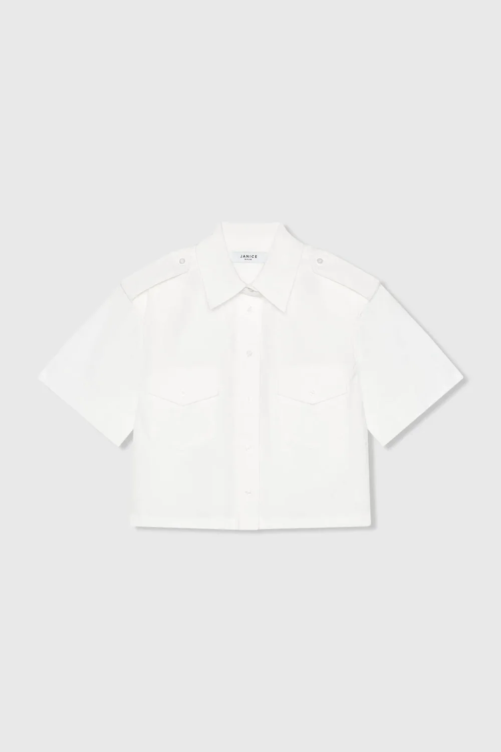 Witte Blouse Dames Katoen Wit Spike