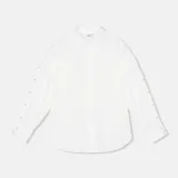 Witte Katoenen Blouse Dames Katoen Paul