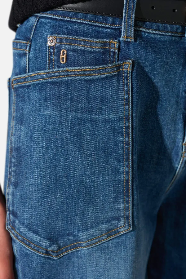 Worker Jeans Dames Barrel Fit Stretch Mid Rise Morrison Blauw 469