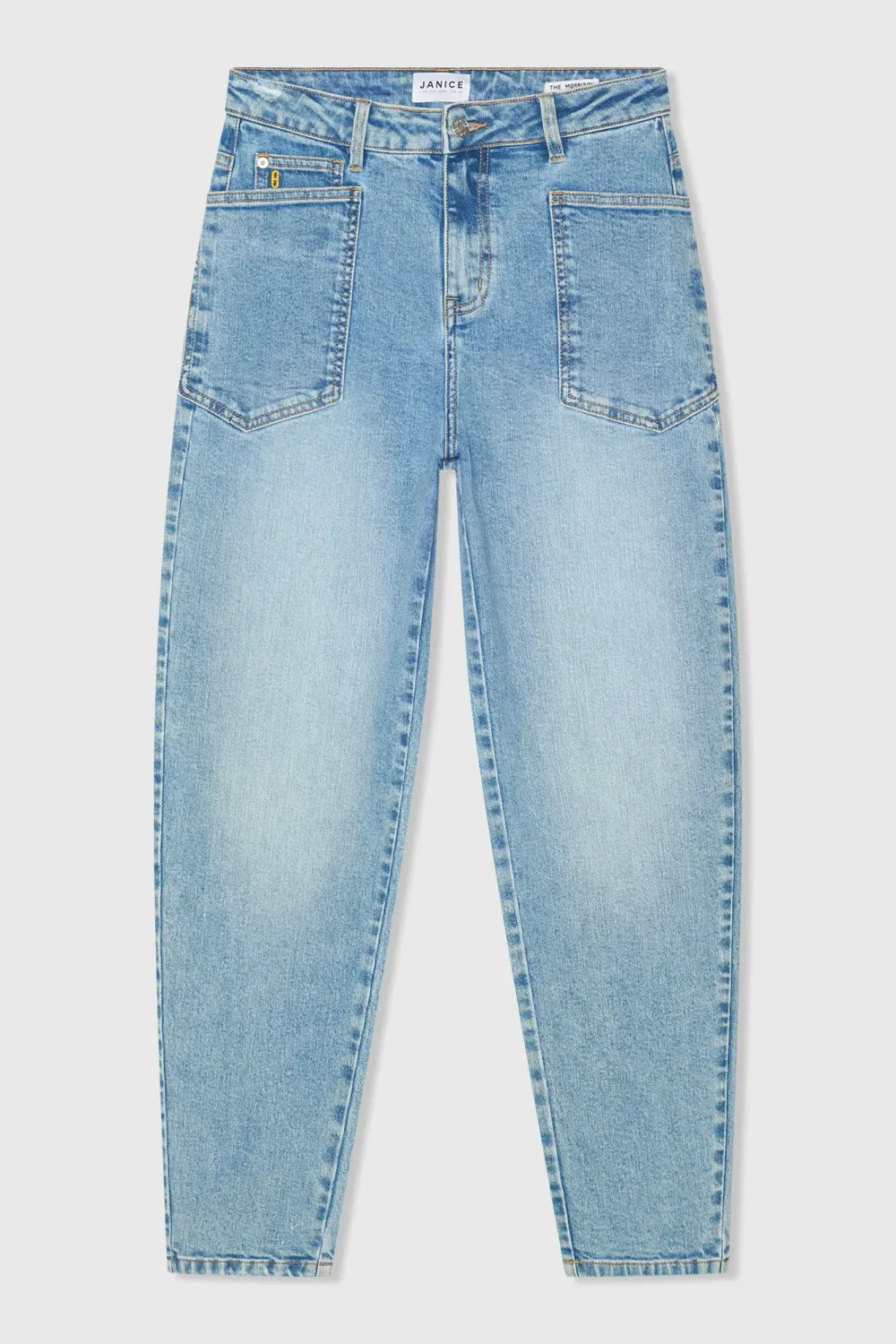 Worker Jeans Dames Barrel Fit Stretch Mid Rise Morrison Blauw 786