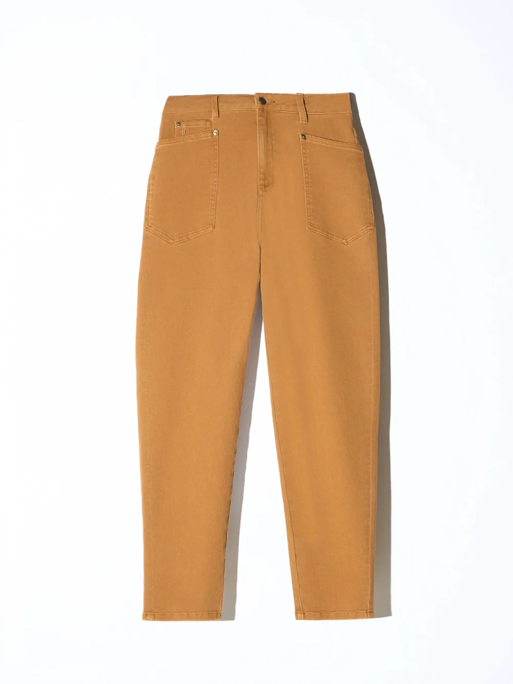 Worker Jeans Dames Barrel Fit Stretch Mid Rise Morrison Cognac