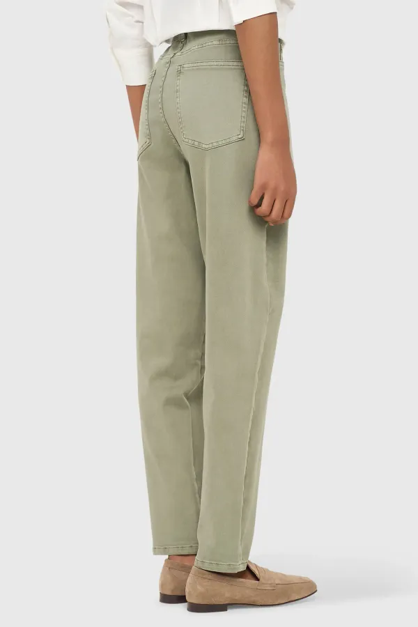 Worker Jeans Dames Barrel Fit Stretch Mid Rise Morrison Groen 943