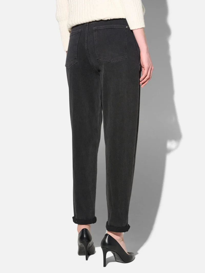 Worker Jeans Dames Barrel Fit Stretch Mid Rise Morrison Zwart 813