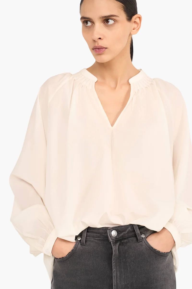 Zijden Dames Blouse Landon Off White