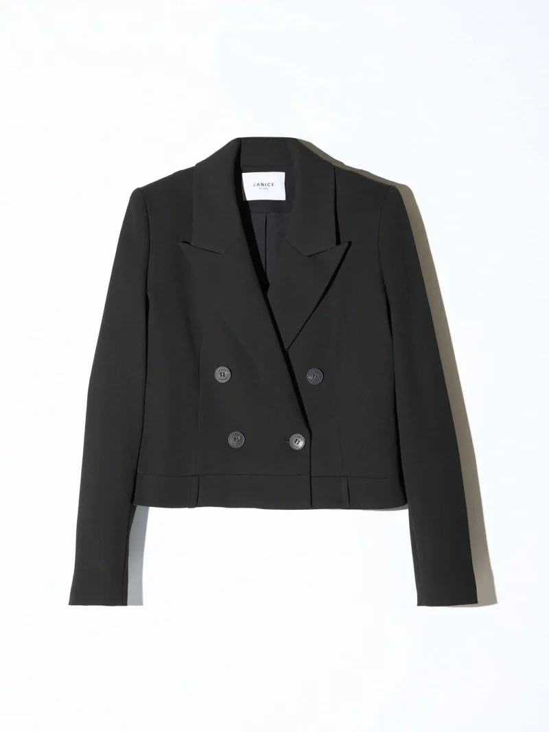 Zwarte Blazer Dames Kort Stan