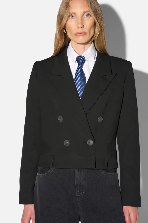 Zwarte Blazer Dames Kort Stan