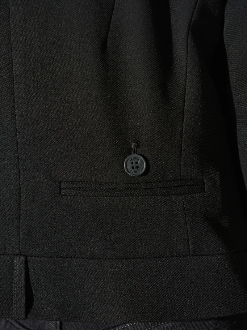 Zwarte Blazer Dames Kort Stan
