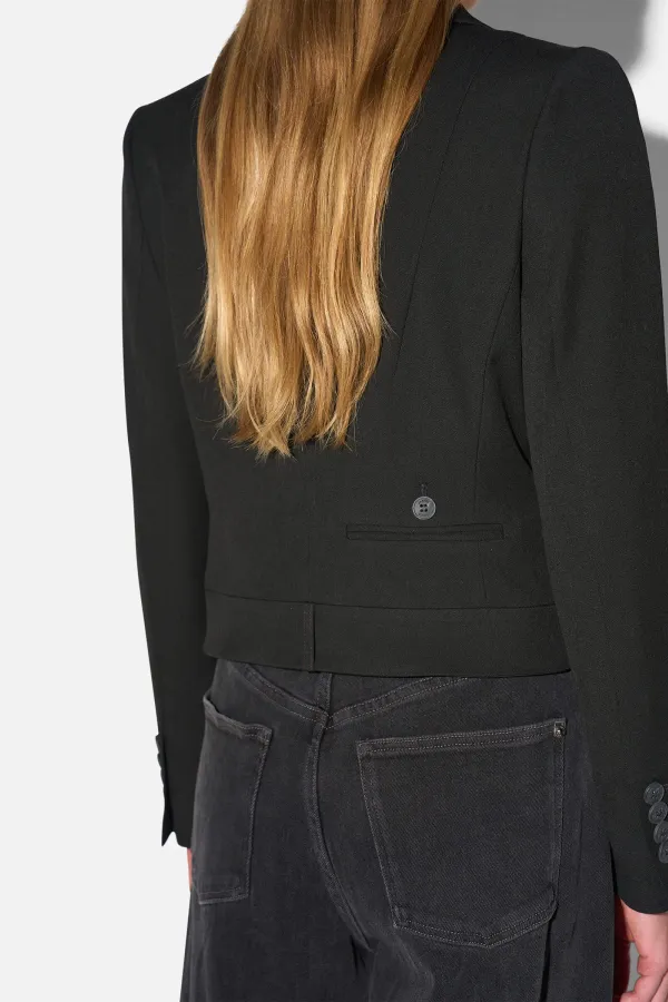 Zwarte Blazer Dames Kort Stan