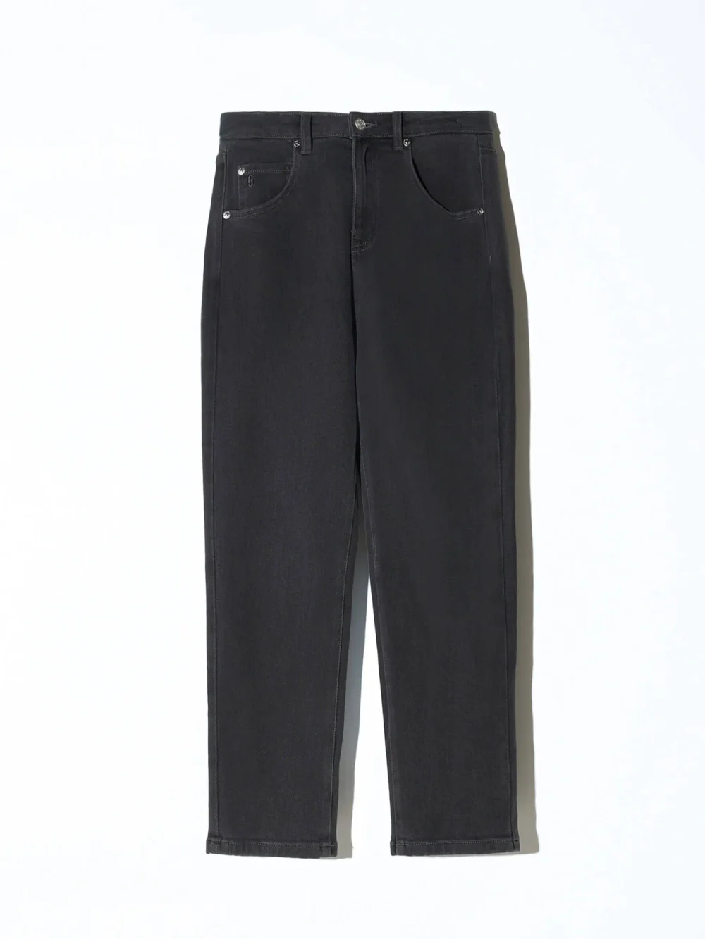 Zwarte Boyfriend Jeans Dames Mid Rise Bailey 813