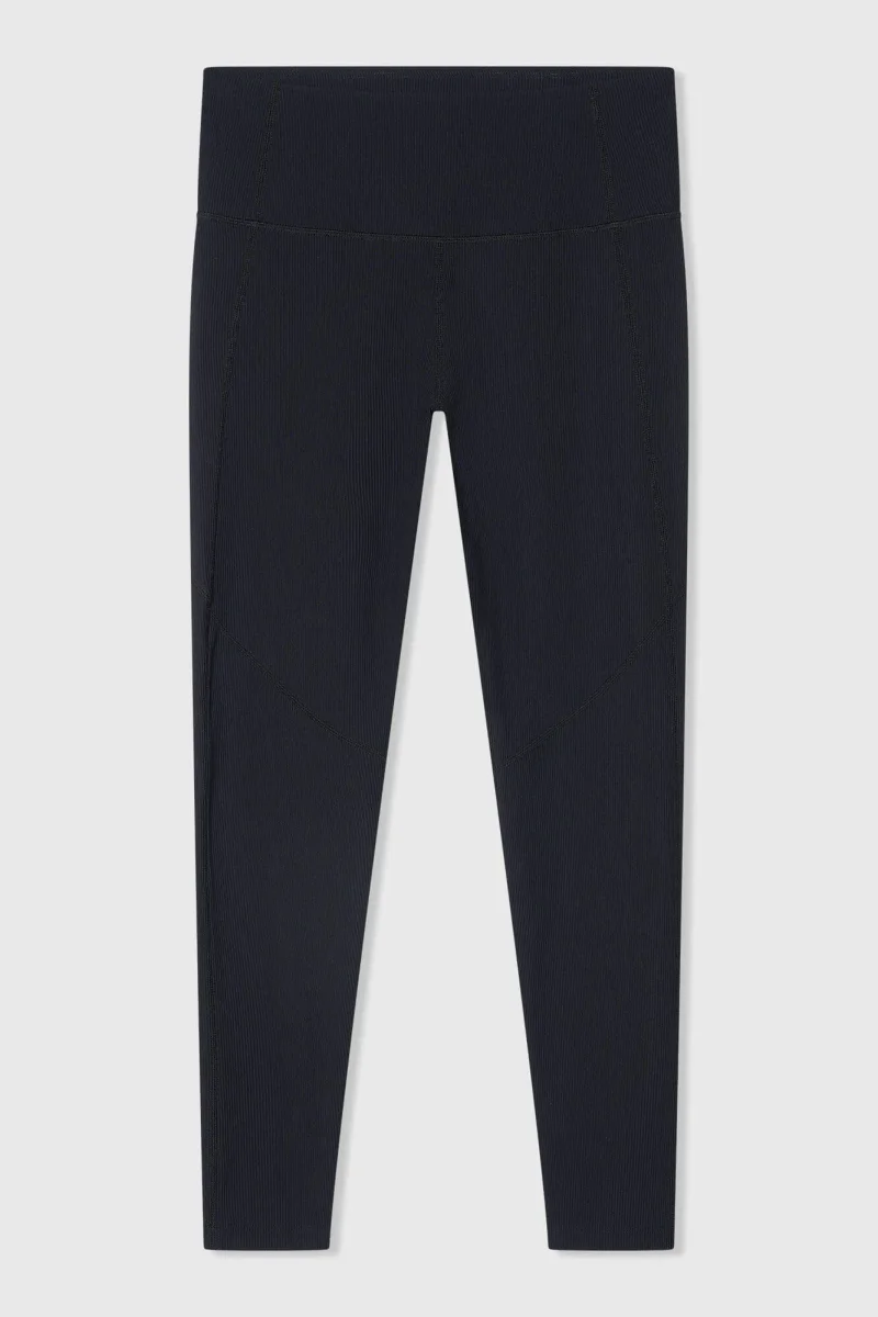 Zwarte Legging Dames Rib Sport Active Wear Ye