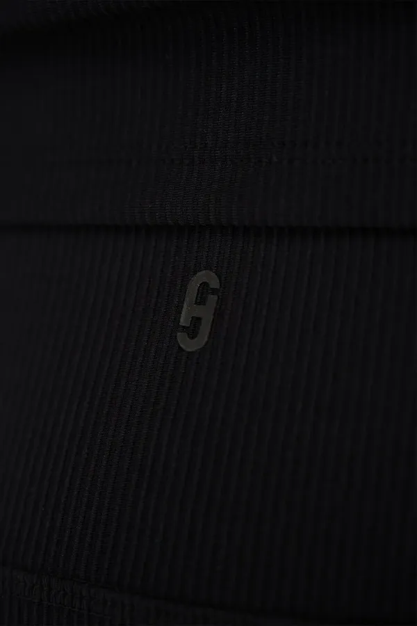 Zwarte Legging Dames Rib Sport Active Wear Ye